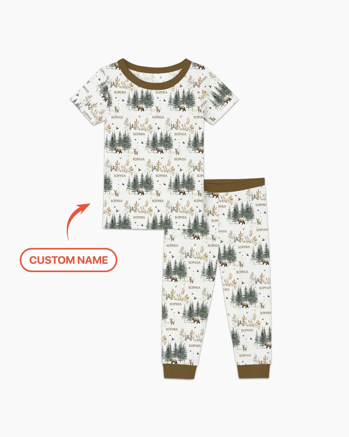 Zweiteiliges, kurzärmliges Pyjama-Set mit Marienkäfern