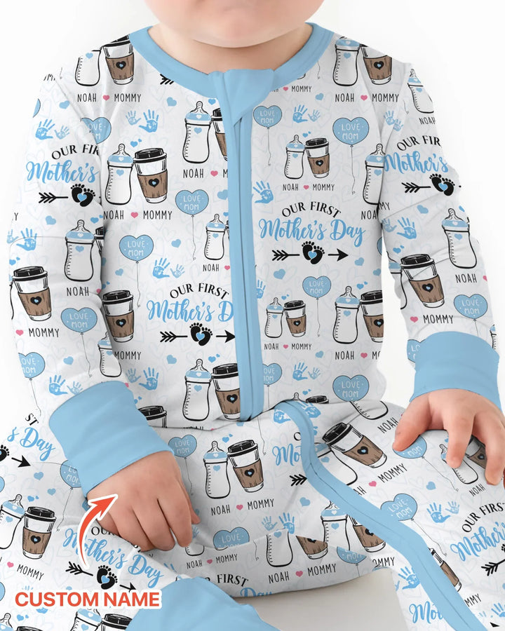 Gerippte Babykleidung mit individuellem Foto - Weich &amp; Skizzenhaft