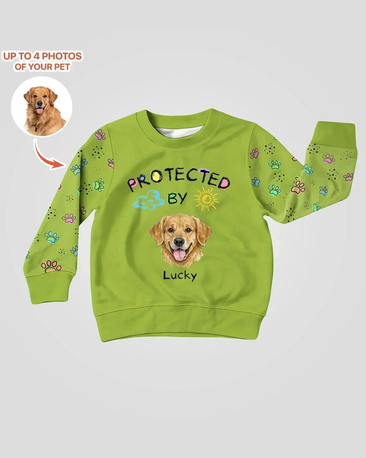 Personalisierbares Foto-Bambus-Rundhals-Sweatshirt „Protected By“