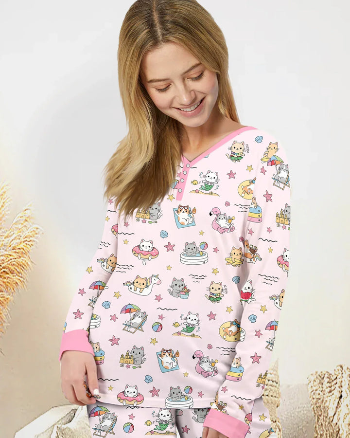 Vorlage Bambus Damen Pyjama Set