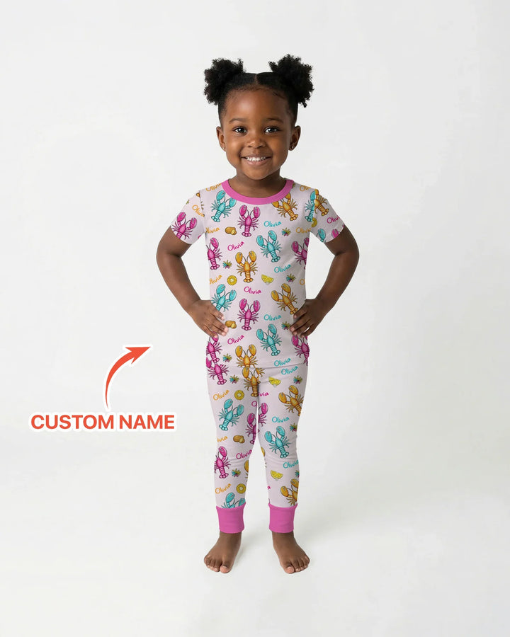 Zweiteiliges, kurzärmliges Pyjama-Set mit Marienkäfern