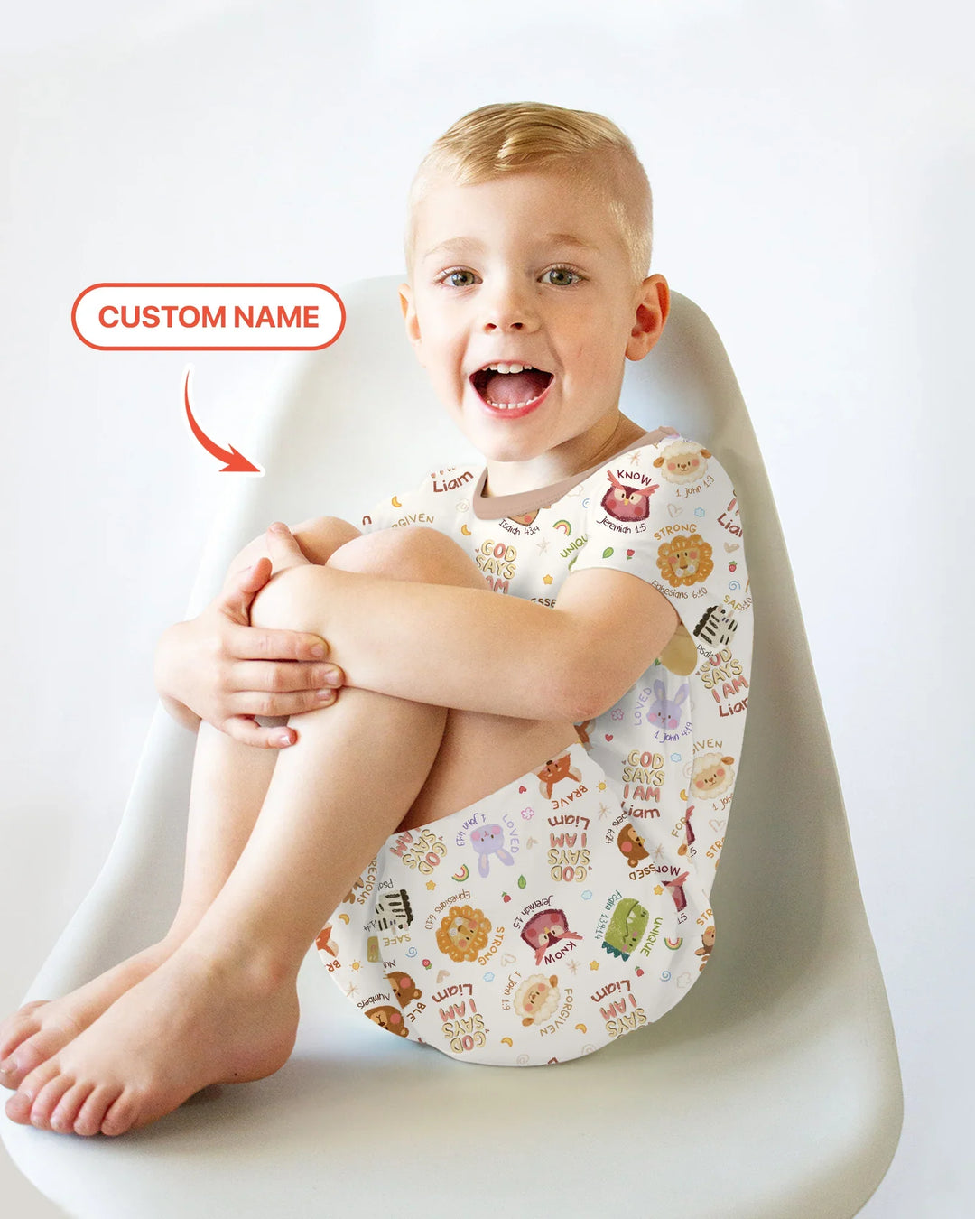 Zweiteiliges Pyjama-Set mit kurzen Ärmeln und Shorts im Sommer-Design