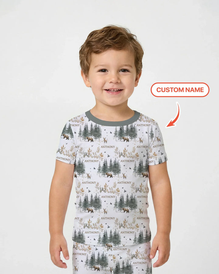 Zweiteiliges, kurzärmliges Pyjama-Set mit Marienkäfern