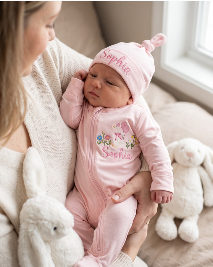 Gerippte Babykleidung mit individuellem Foto - Weich &amp; Skizzenhaft