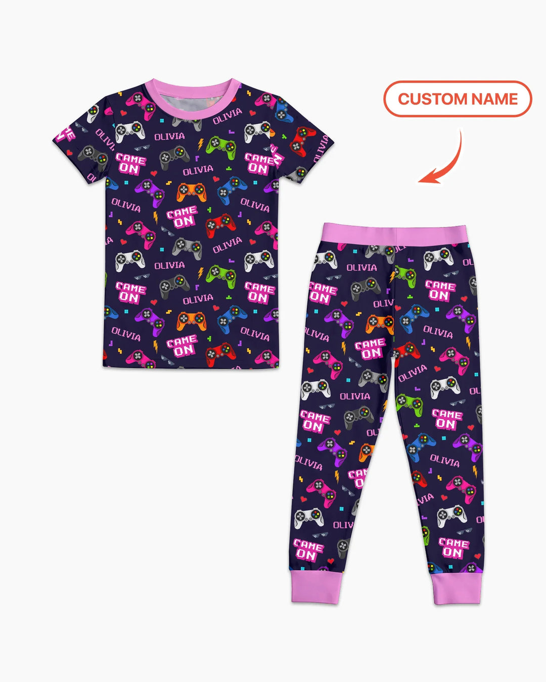 Zweiteiliges, kurzärmliges Pyjama-Set mit Marienkäfern