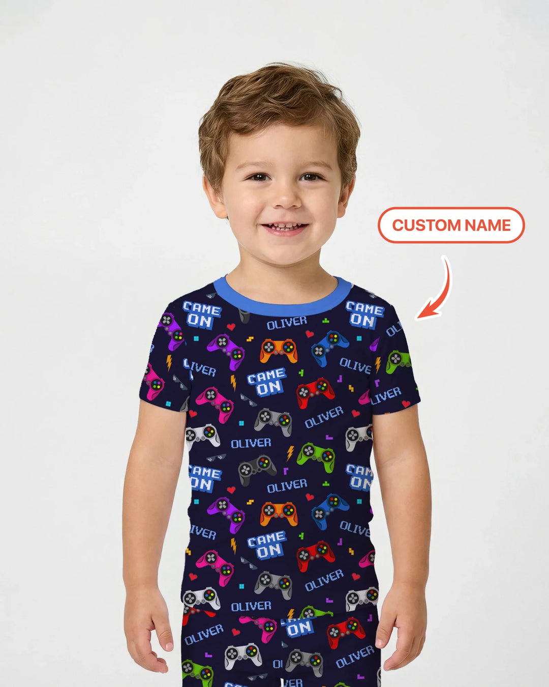 Zweiteiliges, kurzärmliges Pyjama-Set mit Marienkäfern