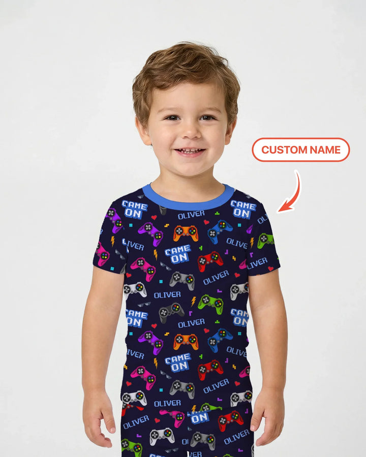 Zweiteiliges, kurzärmliges Pyjama-Set mit Marienkäfern