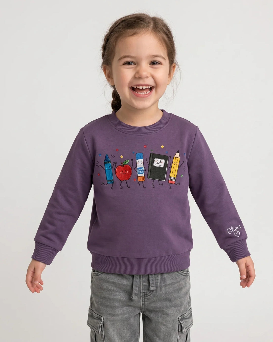 Sweatshirt mit Rundhalsausschnitt aus Bambusfaser