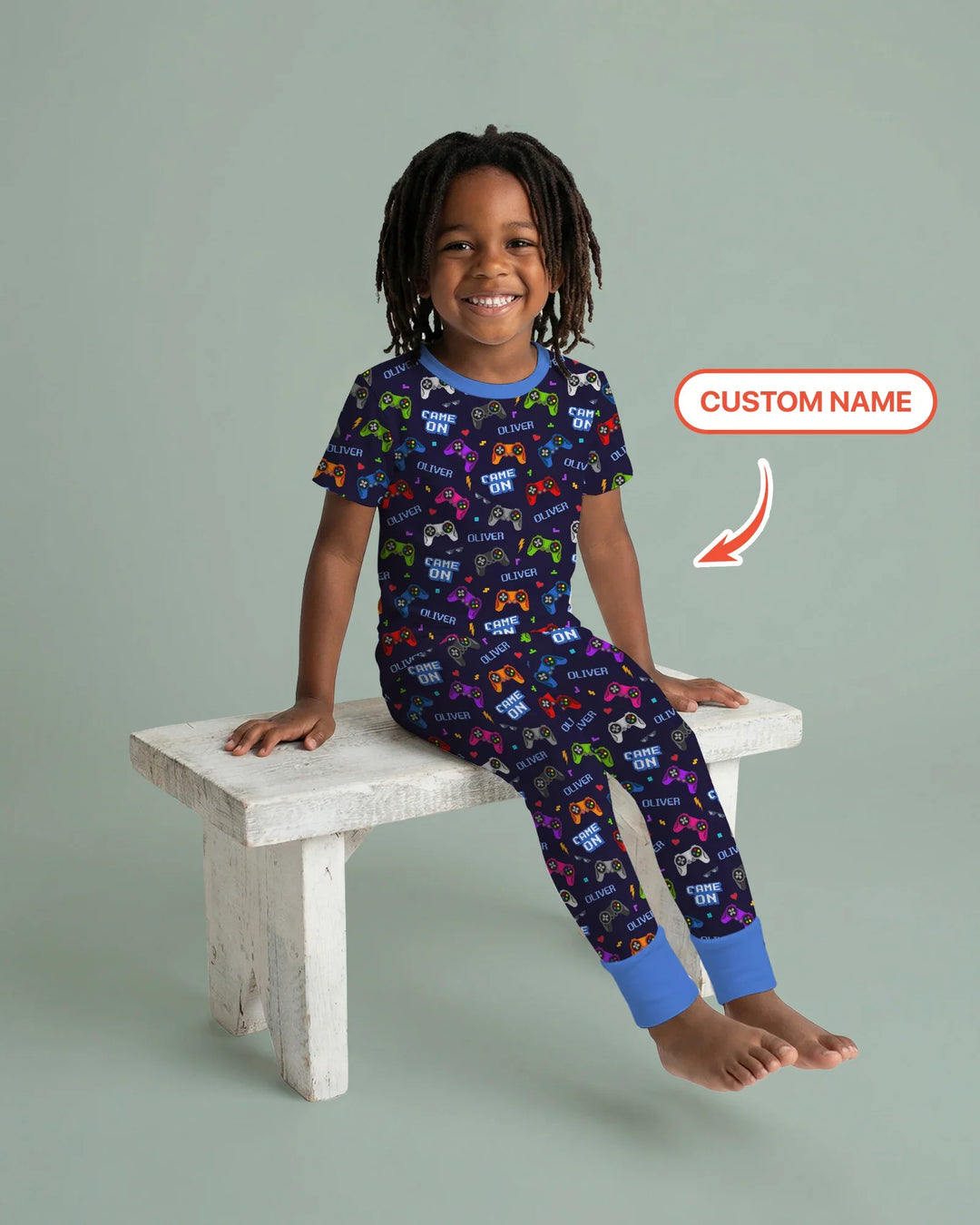 Zweiteiliges, kurzärmliges Pyjama-Set mit Marienkäfern