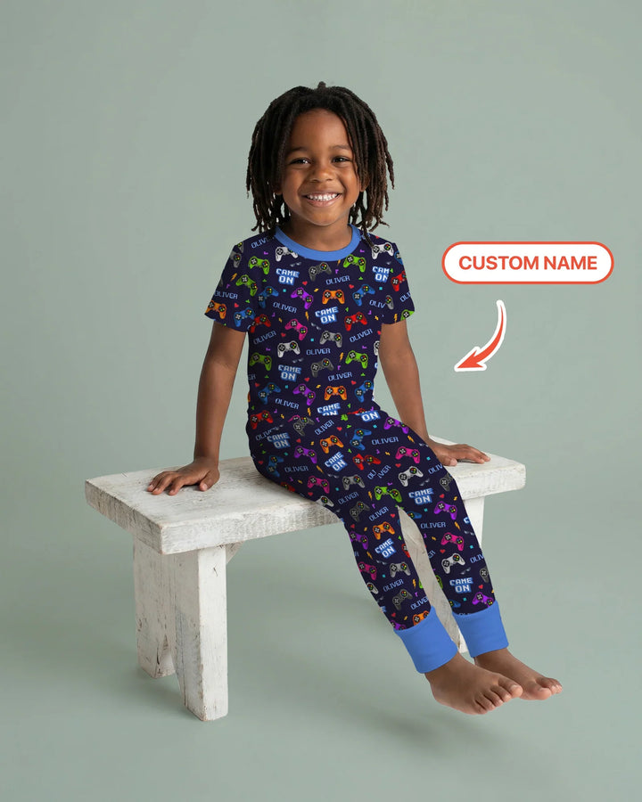 Zweiteiliges, kurzärmliges Pyjama-Set mit Marienkäfern