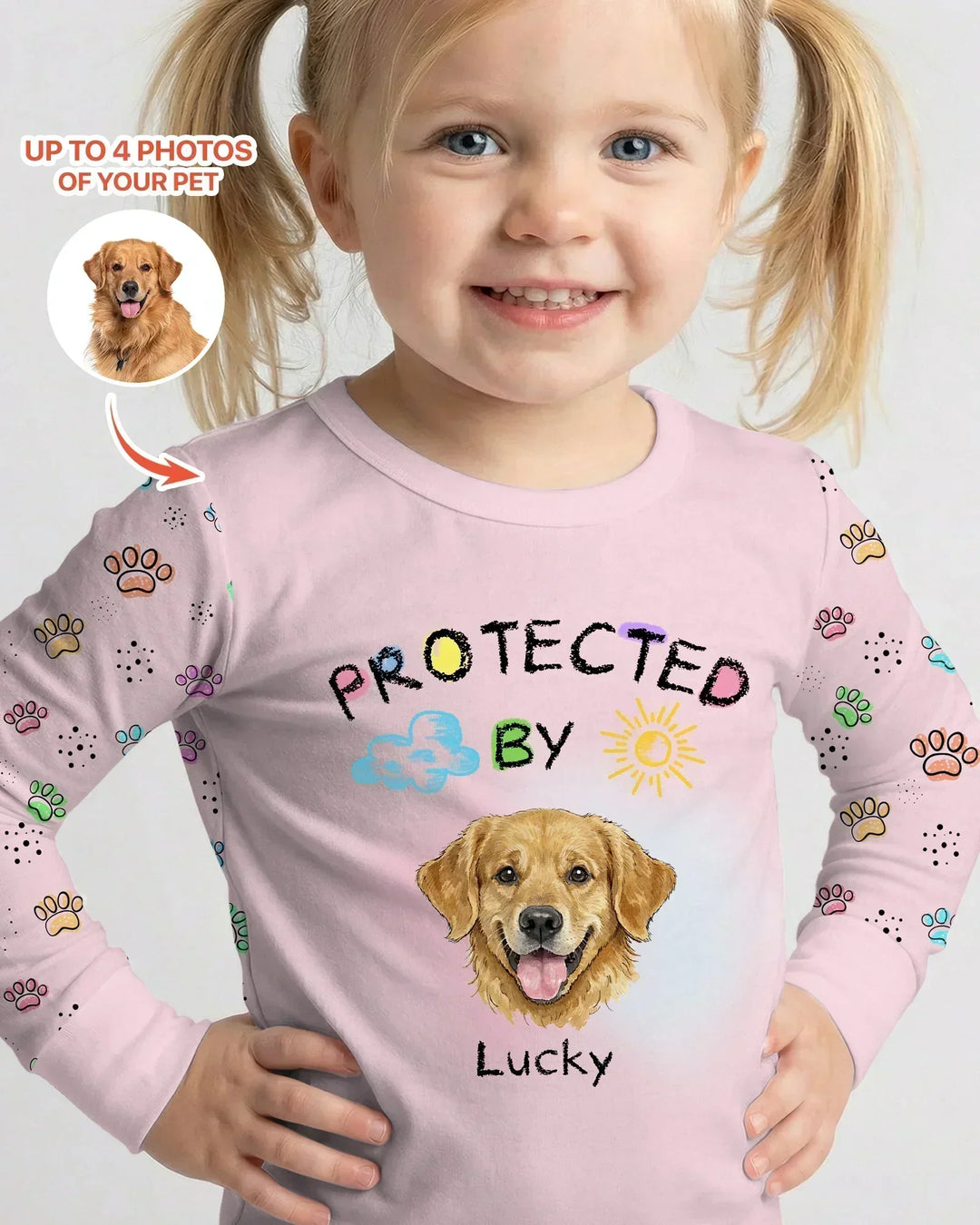 Zweiteiliges Langarm-Pyjama-Set mit Sommerfrüchten