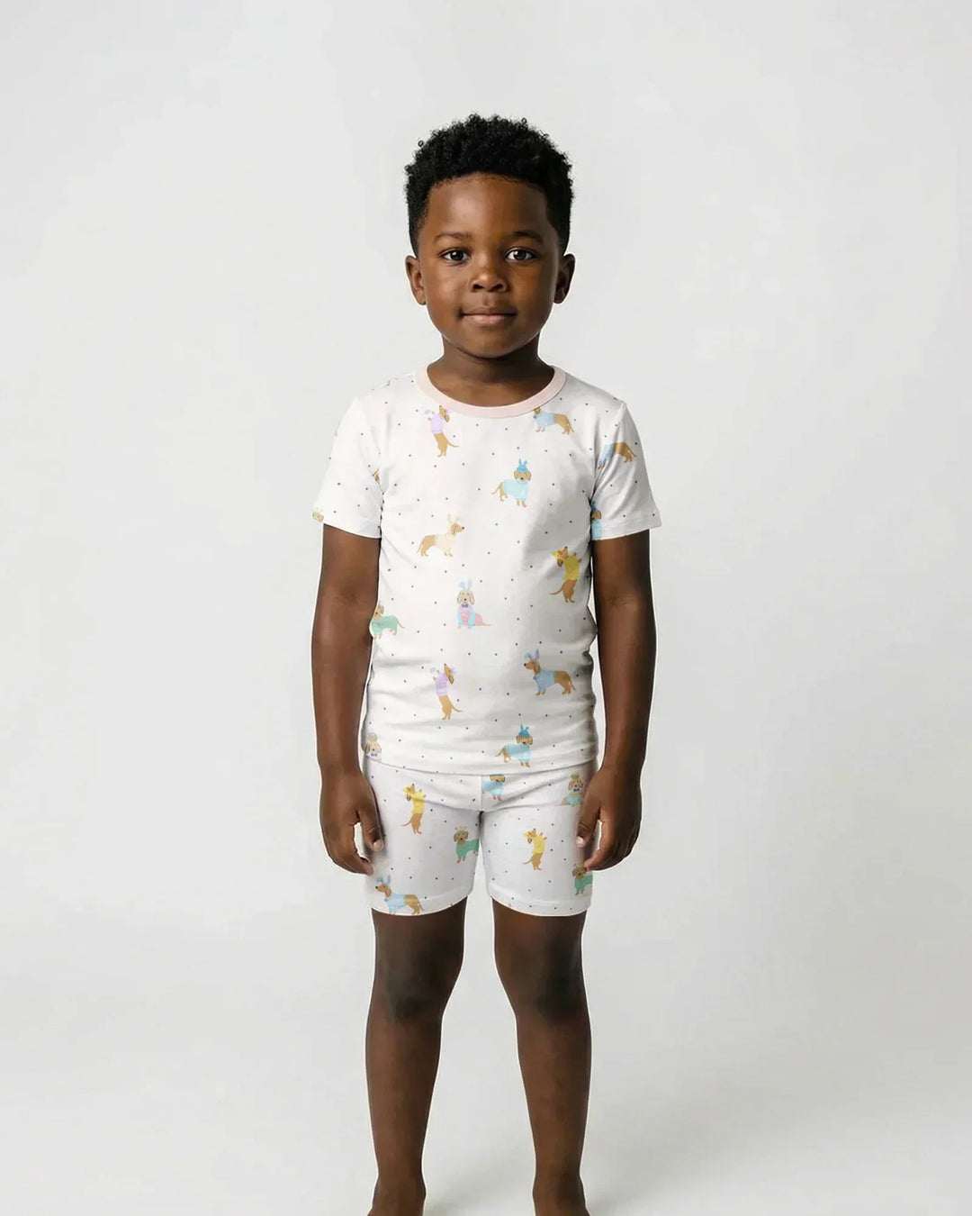 Easter Dachshund Bamboo Two Piece Short Sleeve Shorts Pajama Set