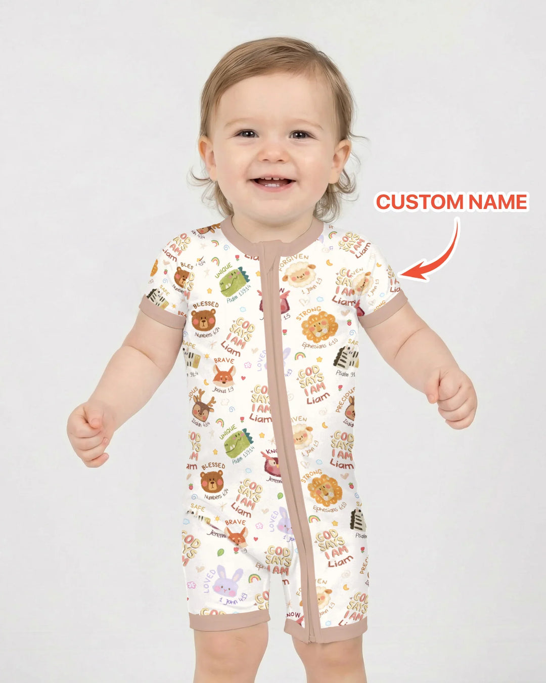 God Says I Am — Little Flock Custom Name Shorty Zippy