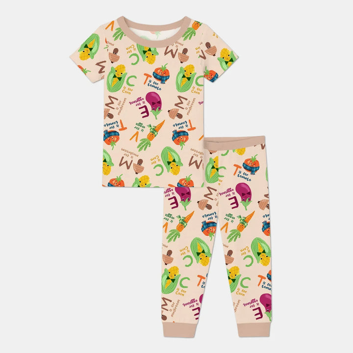 Zweiteiliges, kurzärmliges Pyjama-Set mit Marienkäfern
