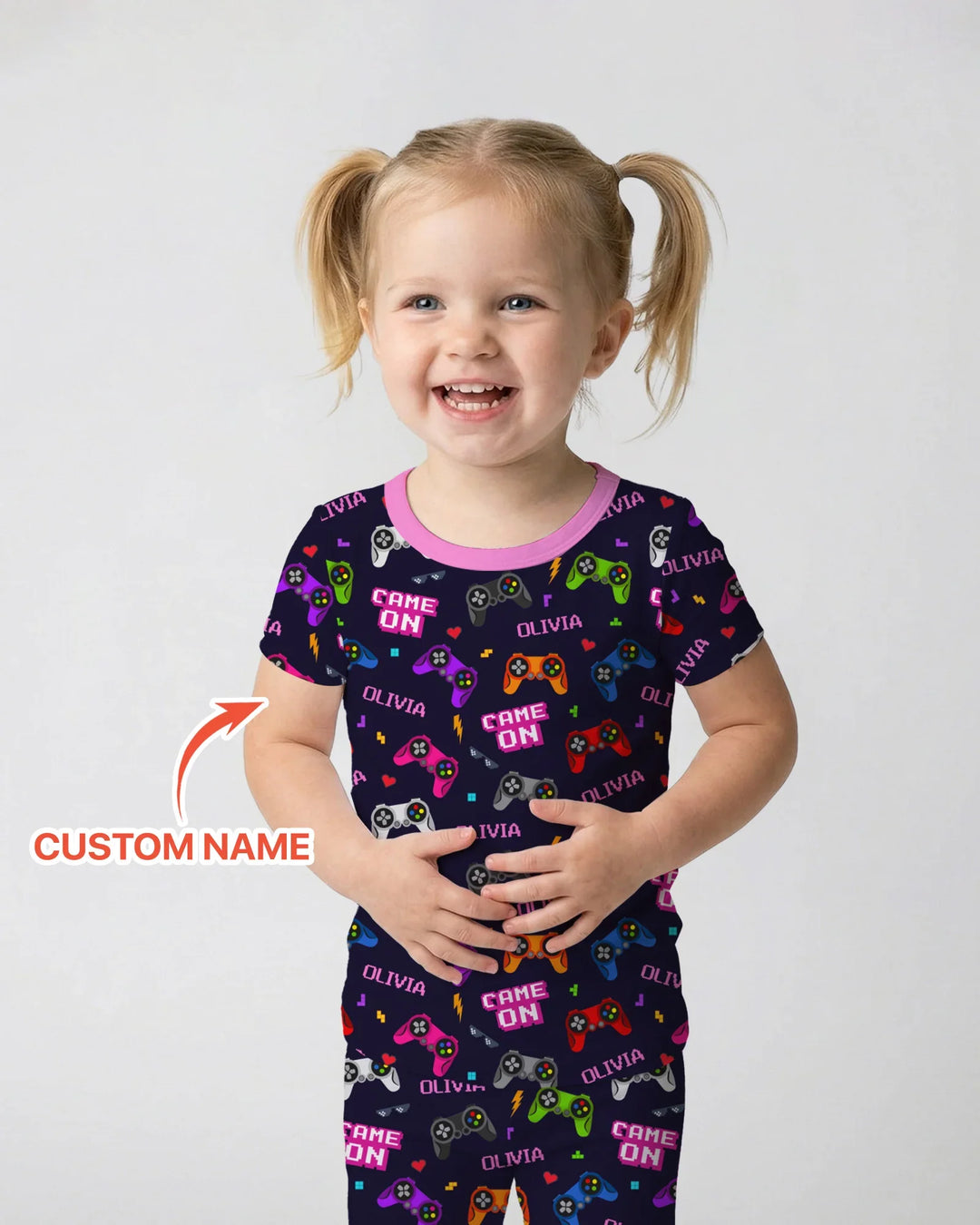 Zweiteiliges, kurzärmliges Pyjama-Set mit Marienkäfern