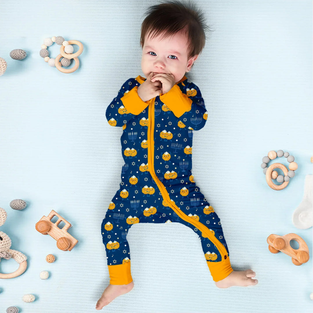 Hanukkah Latke Family Matching Bamboo Convertible Zippy