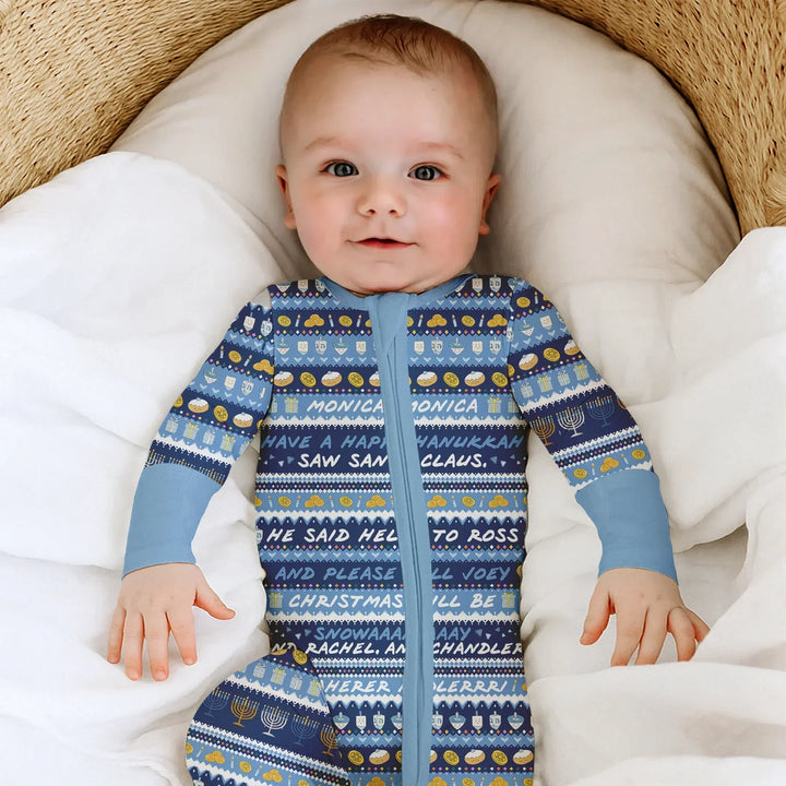 Hanukkah Fair Isle Bamboo Convertible Zippy