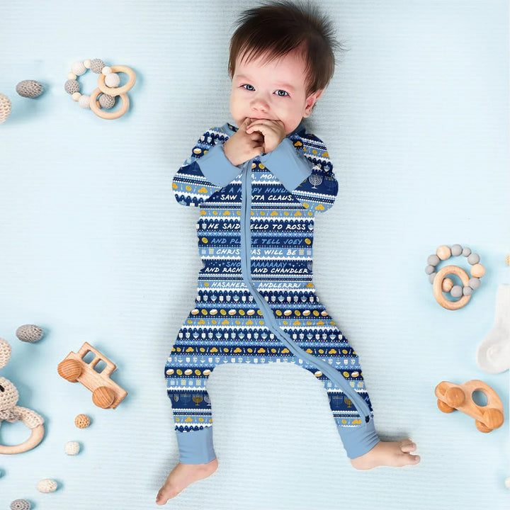 Hanukkah Fair Isle Bamboo Convertible Zippy