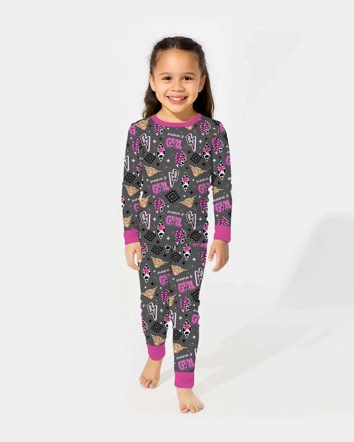 Zweiteiliges Langarm-Pyjama-Set mit Sommerfrüchten
