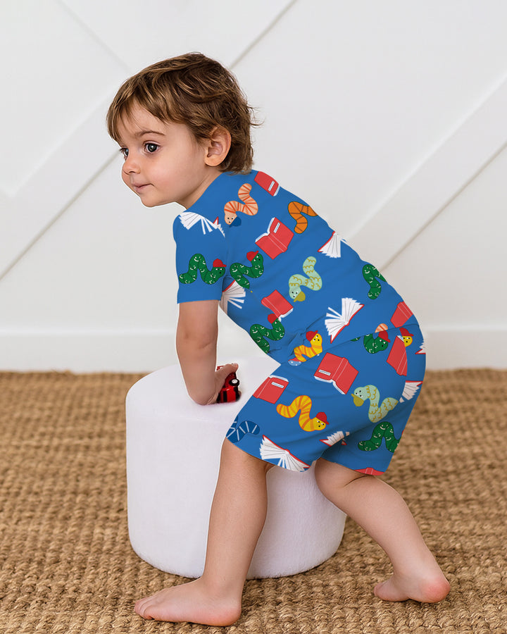 Schlafanzug-Set zweiteilig, kurze Ärmel, kurze Hose, Bambus