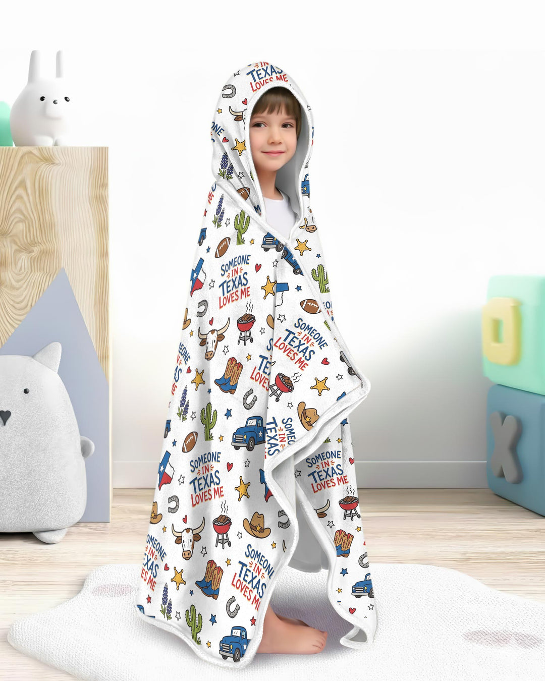 Someone in Texas Loves Me Bamboo Wearable Hooded Blanket