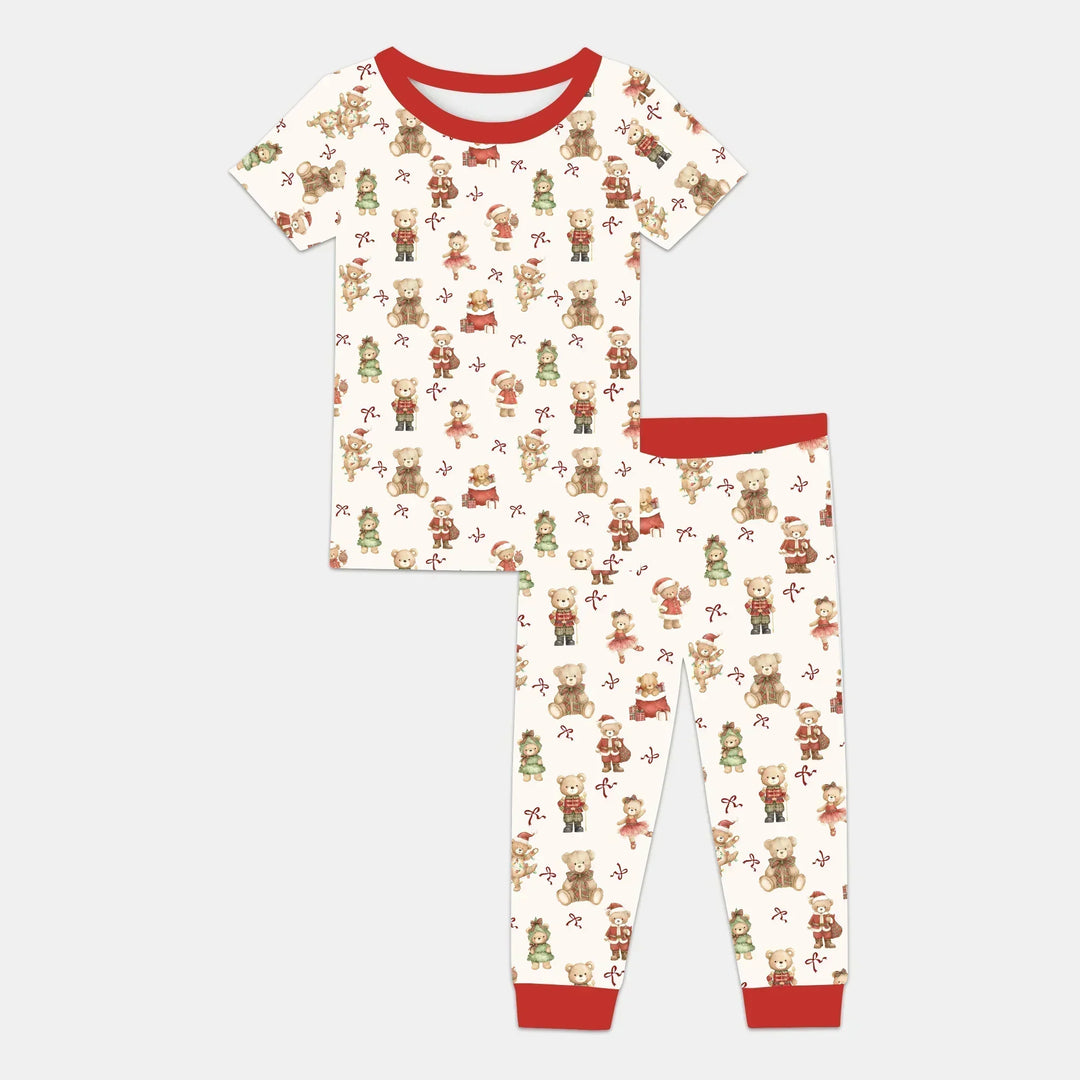 Zweiteiliges, kurzärmliges Pyjama-Set mit Marienkäfern