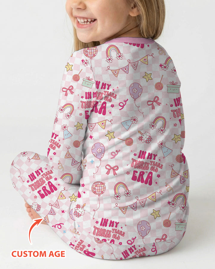 Personalized In My Birthday Era Bamboo Two Piece Long Sleeve Pajama Set