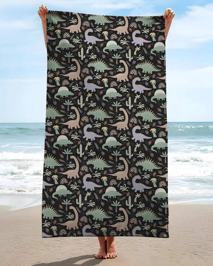 Navy Jurassic Jungle Bambus Strandtuch