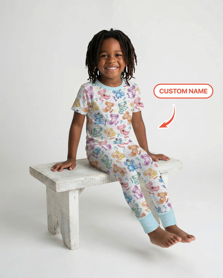 Zweiteiliges, kurzärmliges Pyjama-Set mit Marienkäfern