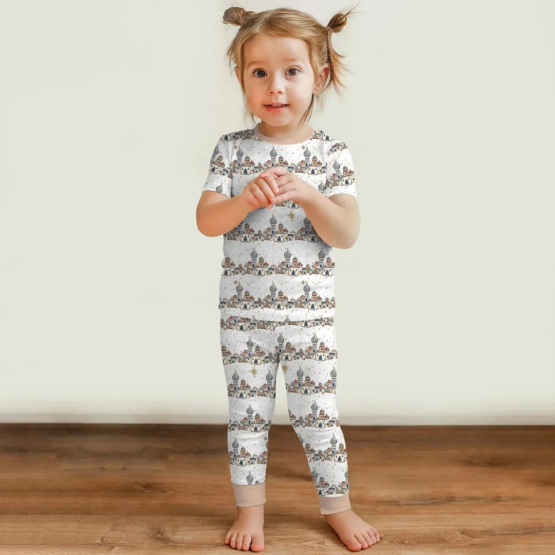 Zweiteiliges, kurzärmliges Pyjama-Set mit Marienkäfern