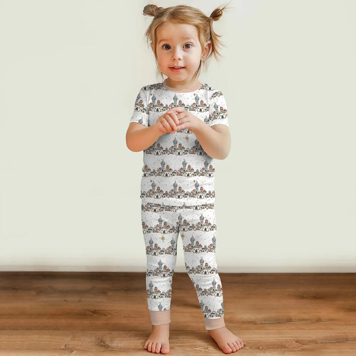 Zweiteiliges, kurzärmliges Pyjama-Set mit Marienkäfern