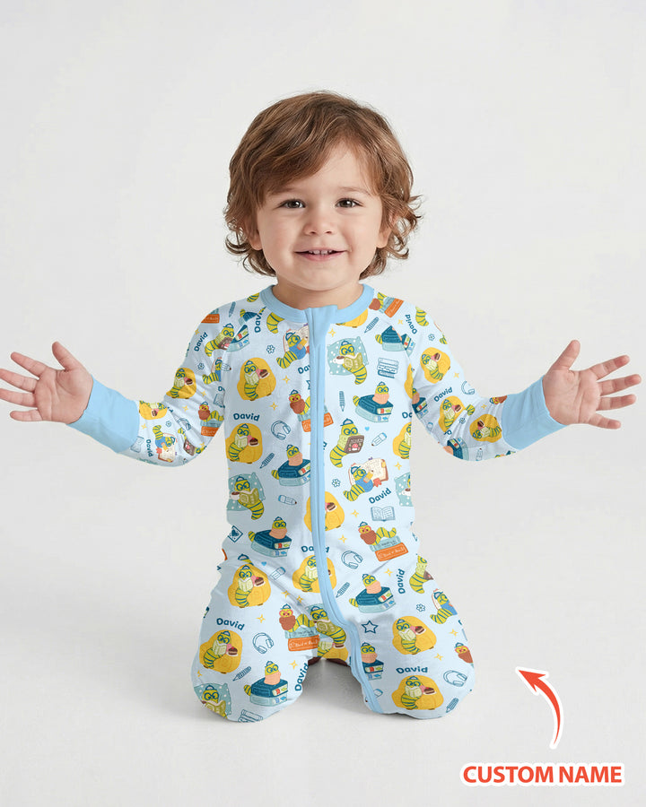 Little Book Worm Family Matching Bamboo Convertible Zippy