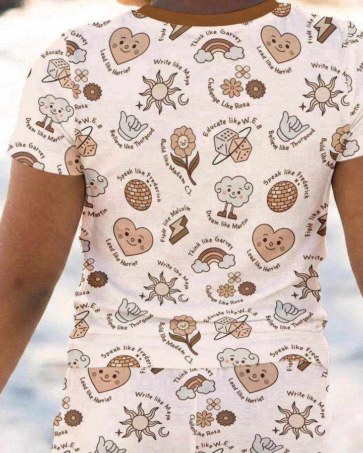 Zweiteiliges, kurzärmliges Pyjama-Set mit Marienkäfern