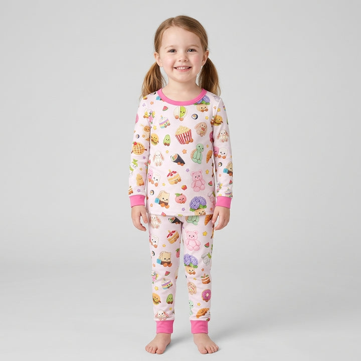 Kawaii Jellycat Bamboo Two Piece Long Sleeve Pajama Set