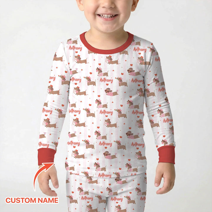 Zweiteiliges Langarm-Pyjama-Set mit Sommerfrüchten