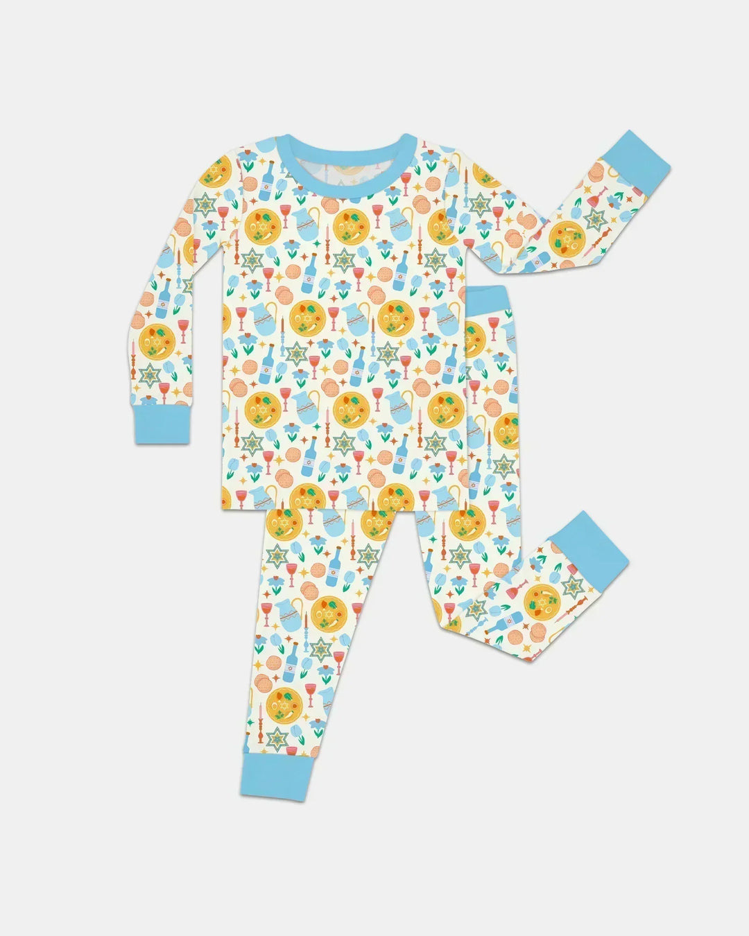 Pesach Sameach Matching Family Bamboo Two Piece Long Sleeve Pajama Set