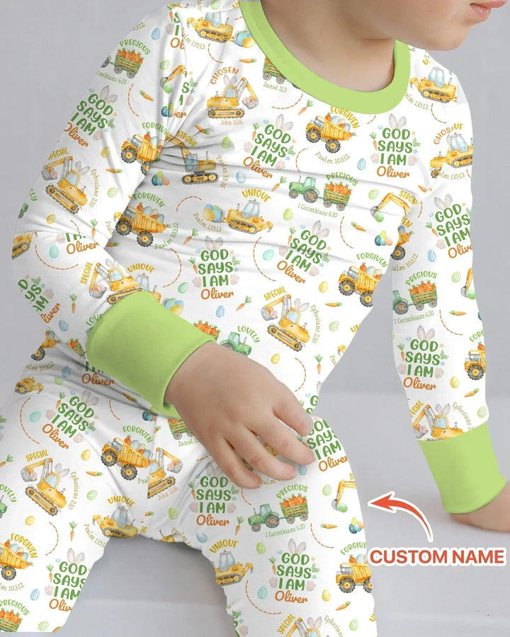 Zweiteiliges Langarm-Pyjama-Set mit Sommerfrüchten