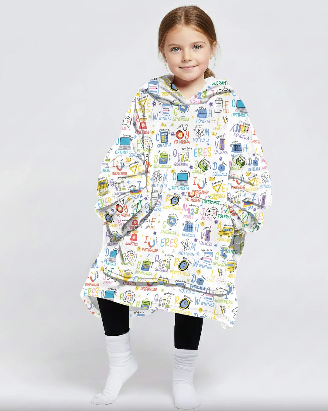 Du bist spanisches Alphabet Version Bambus-Kuschelpullover