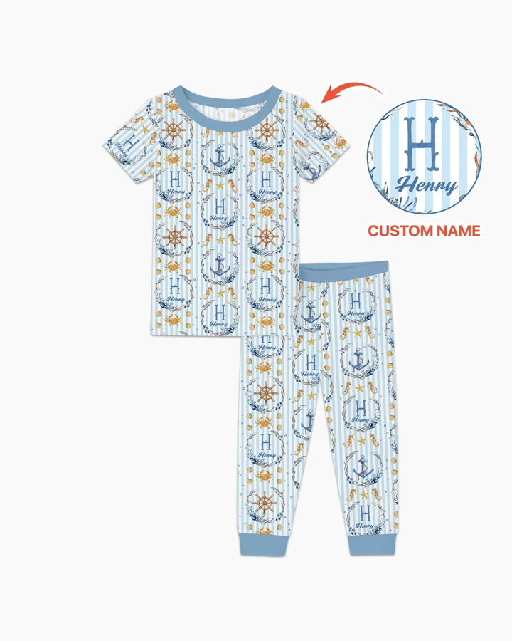 Zweiteiliges, kurzärmliges Pyjama-Set mit Marienkäfern