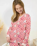 Damen-Pyjama-Set „Valentine in Hearts Bamboo“