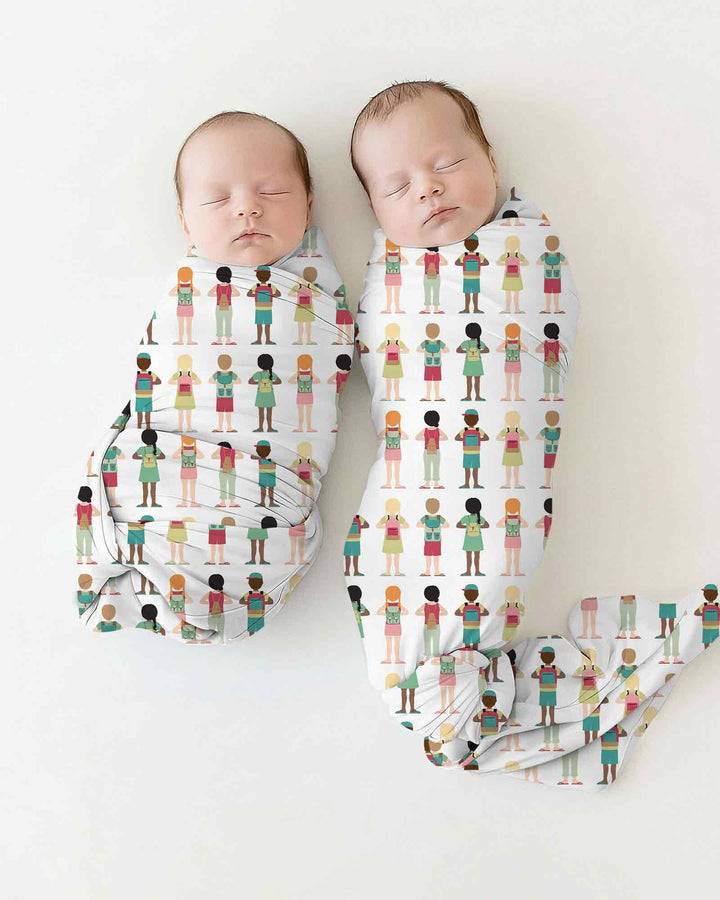 Little Friends Everywhere swaddle blanket