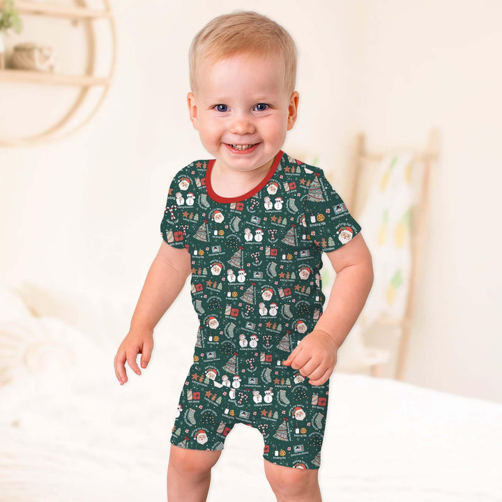 Template Zweiteiliges Pyjama-Set mit kurzen Ärmeln und Shorts