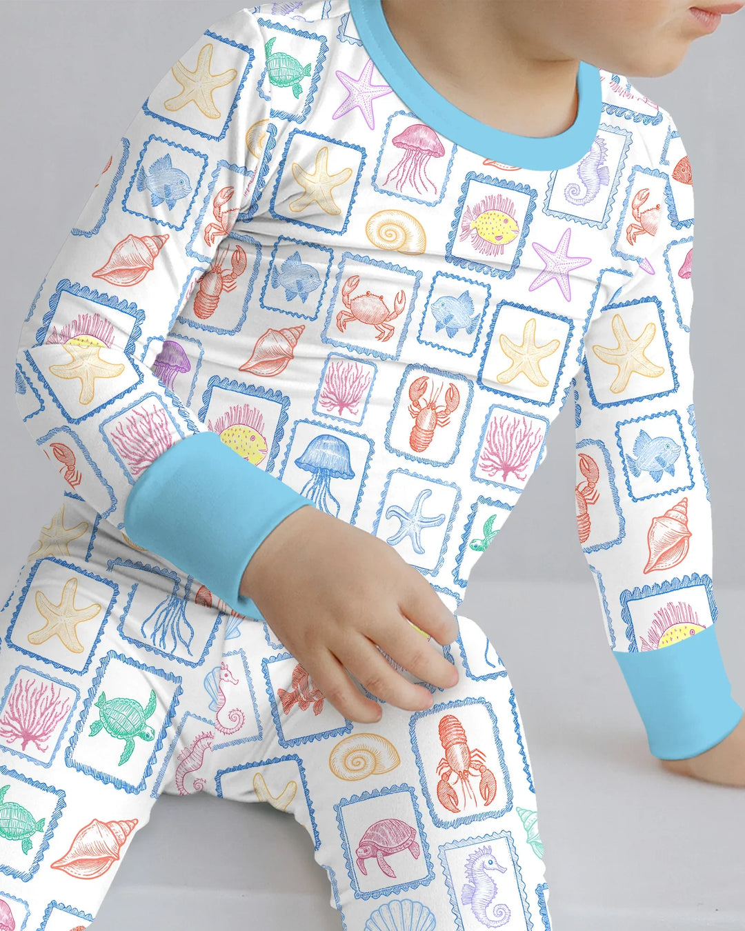 Zweiteiliges Langarm-Pyjama-Set mit Sommerfrüchten
