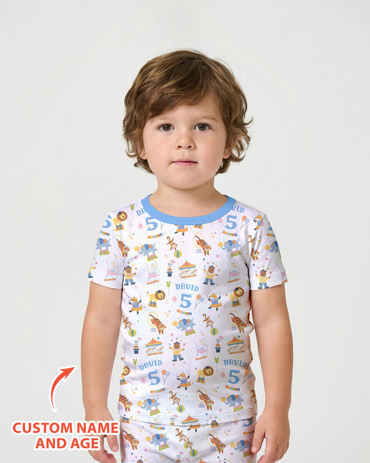 Schlafanzug-Set zweiteilig, kurze Ärmel, kurze Hose, Bambus