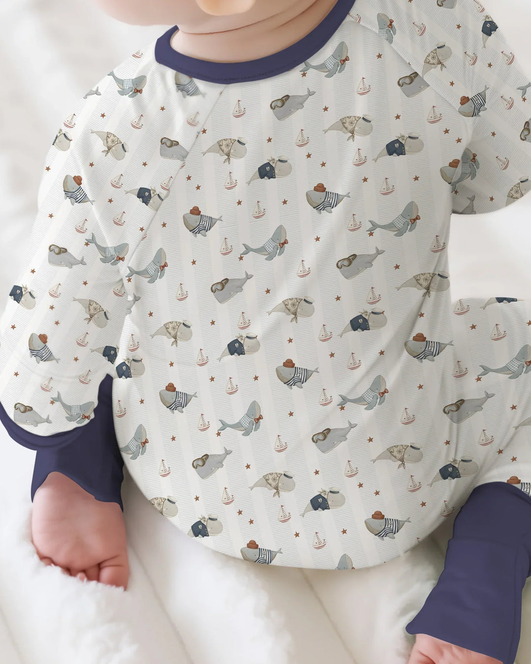 Gerippte Babykleidung mit individuellem Foto - Weich &amp; Skizzenhaft