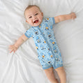 Happy Hanukkah Matching Family Shorty Zippy , Happy Hanukkah Matching Family Shorty Zippy - 0-3M / Girl
