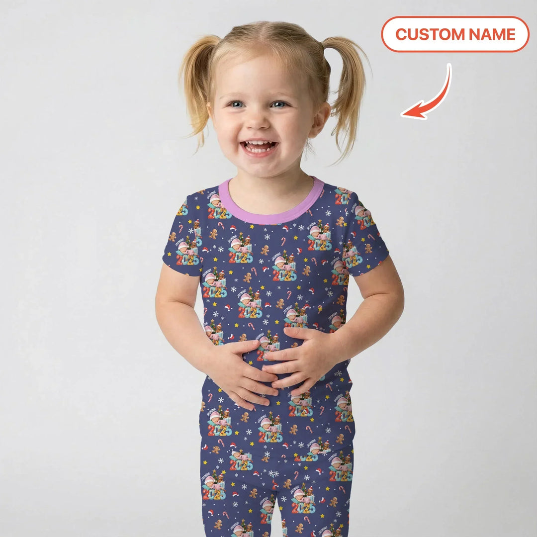 Zweiteiliges, kurzärmliges Pyjama-Set mit Marienkäfern