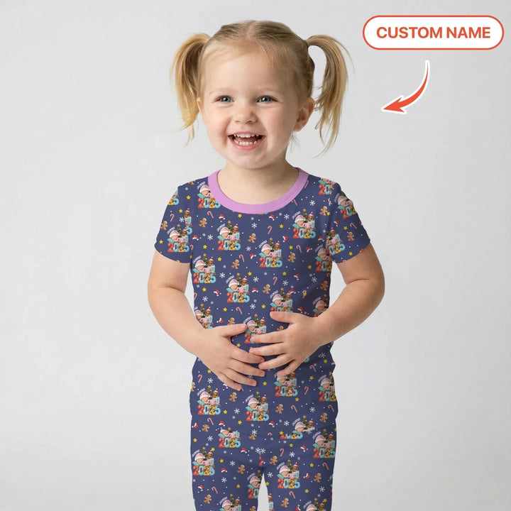 Zweiteiliges, kurzärmliges Pyjama-Set mit Marienkäfern