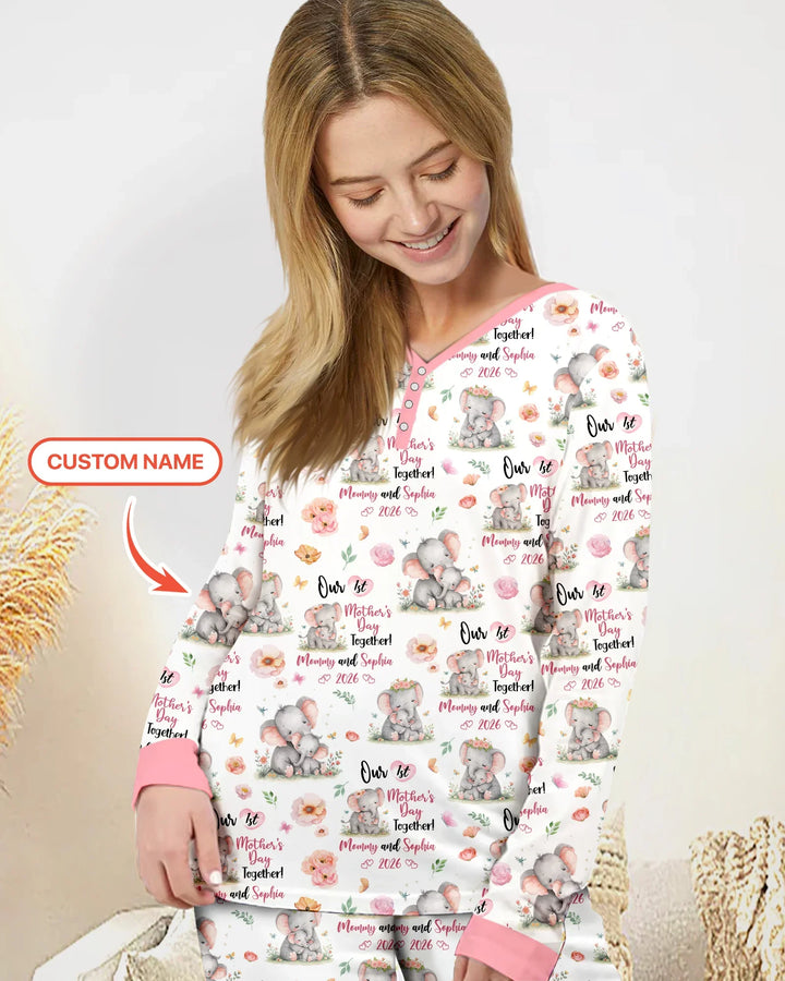 Personalized Our 1st Mother's Day Together Bamboo Women Pajama Set