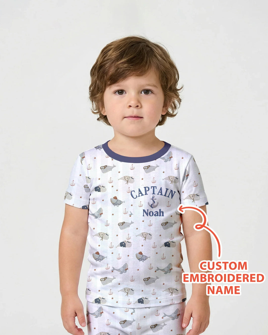 Zweiteiliges Pyjama-Set mit kurzen Ärmeln und Shorts im Sommer-Design
